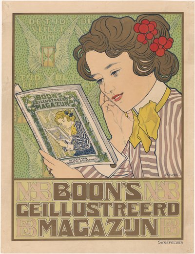 Plakat do Ilustrowanego Magazynu Boona autorstwa Johann Georg van Caspel