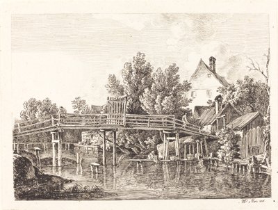 Mała kładka Isar autorstwa Johann Georg von Dillis