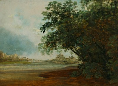 Isar mit Praterinsel autorstwa Johann Georg von Dillis