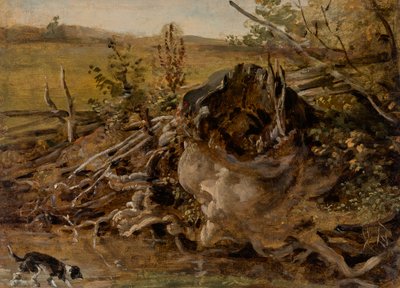 Gnijący pień i ogar autorstwa Johann Georg von Dillis
