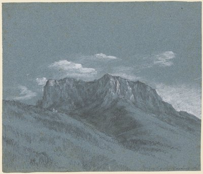 Rauschberg, ok. 1800 (czarna kreda, grafit i biały gwasz) autorstwa Johann Georg von Dillis