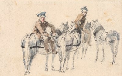 Cztery konie autorstwa Johann Georg von Dillis