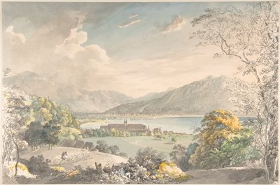 Widok na klasztor w Tegernsee od strony północno-wschodniej autorstwa Johann Georg von Dillis