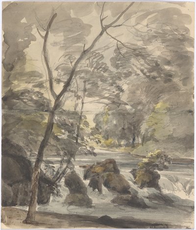 Wodospad w Ogrodzie Angielskim autorstwa Johann Georg von Dillis