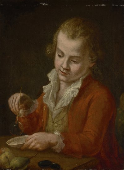 Chłopiec z bańkami mydlanymi autorstwa Johann Georg von Edlinger
