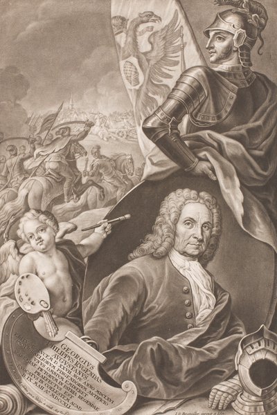 Portret Georga Philippa Rugendasa 1666-1742, c. 1745. autorstwa Johann Gottfried Haid