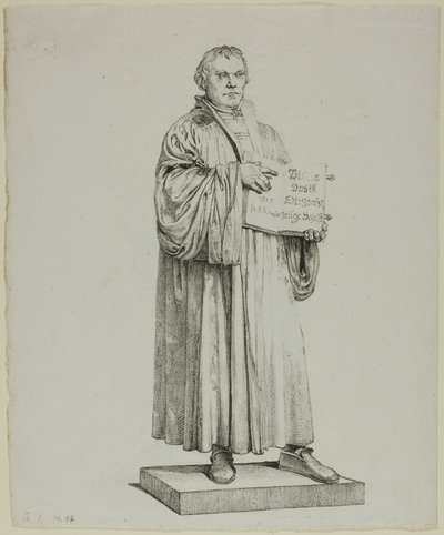 Pomnik Lutra w Wittenberdze autorstwa Johann Gottfried Schadow