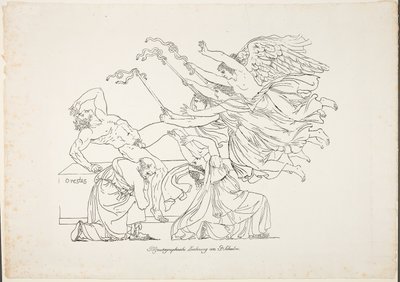 Prześladowania Orestesa autorstwa Johann Gottfried Schadow