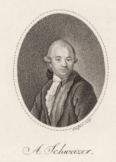 Portret kompozytora Antona Schweitzera 1735-1787 , 1785. autorstwa Johann Gottfried Scheffner