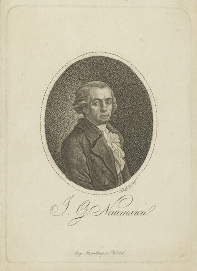 Portret kompozytora Johanna Gottlieba Naumanna 1741-1801 , c. 1800. autorstwa Johann Gottfried Scheffner