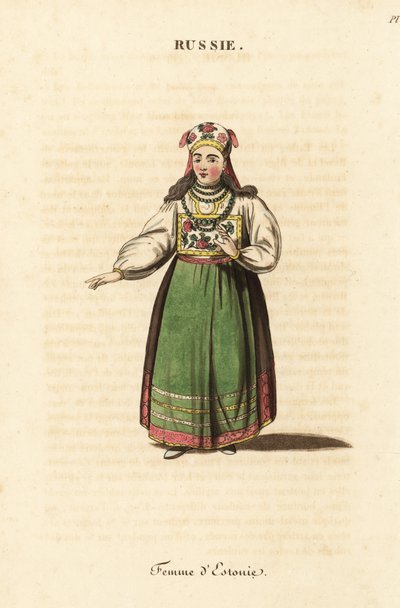Mężatka z Estonii autorstwa Johann Gottlieb Georgi
