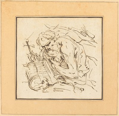 Święty Hieronim autorstwa Johann Gottlieb Prestel after Domenichino
