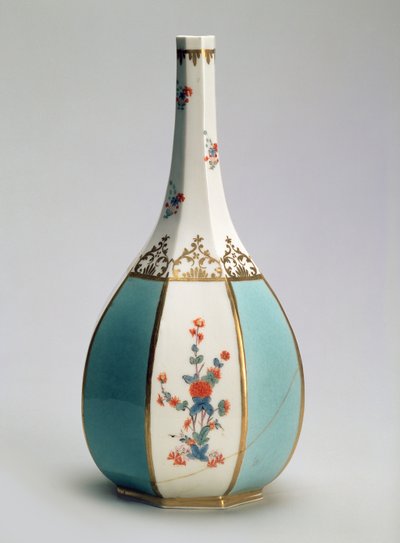 Kolba w kształcie butelki na japońską sake, dla manufaktury w Miśni, ok. 1725 (porcelana) autorstwa Johann Gregor Herold