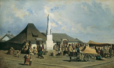 Rynek w Szolnok autorstwa Johann Gualbert Raffalt