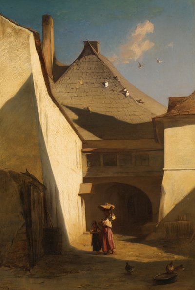 Węgierska farma autorstwa Johann Gualbert Raffalt
