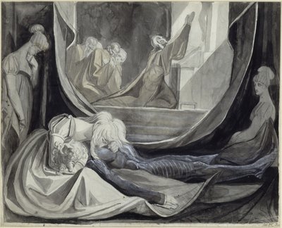 Kriemhilda czuwa przy ciele Zygfryda autorstwa Johann Heinrich Füssli
