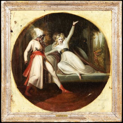 Leonora odkrywa sztylet Alonza autorstwa Johann Heinrich Füssli