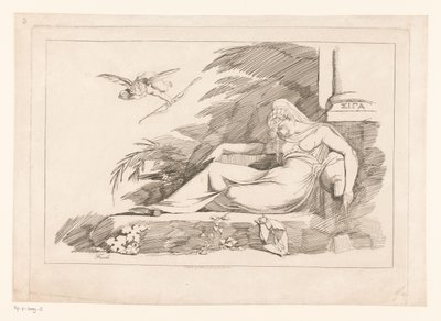 Śpiąca kobieta z Kupidynem autorstwa Johann Heinrich Füssli