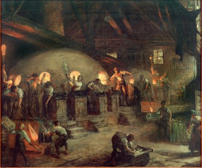 Huta szkła w Hesji autorstwa Johann Heinrich Hasselhorst