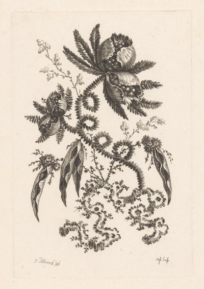 Kwiaty z jagodami Fleures Barok (tytuł serii) autorstwa Johann Heinrich  Hess