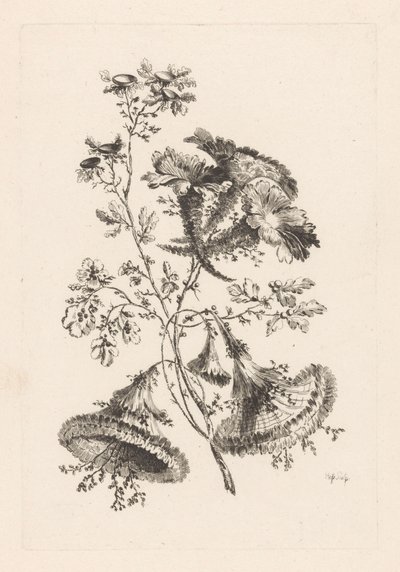 Trójkątne Kwiaty Fleures Barok (tytuł serii) autorstwa Johann Heinrich  Hess