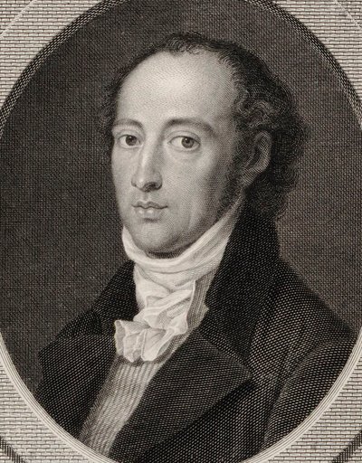 Portret kompozytora Johanna Antona André 1775-1842, 1800. autorstwa Johann Heinrich Lips
