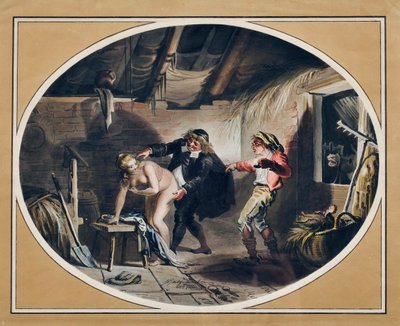 Klacz Compere Pierre. (grawerunek i akwarela autorstwa Johann Heinrich Ramberg
