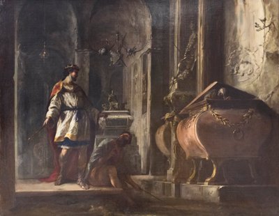 Saul i wiedźma z Endor autorstwa Johann Heinrich Schonfeldt