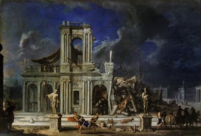 Samson bijący Filistynów, ok. 1633-34 autorstwa Johann Heinrich Schönfeld