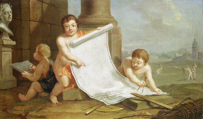 Alegoria przedstawiająca niwelację Starych Obwarowań, ok.1768 autorstwa Johann Heinrich Tischbein