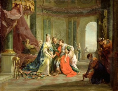 Antoni, śmiertelnie ranny, z Kleopatrą, ok. 1797-99 autorstwa Johann Heinrich Tischbein