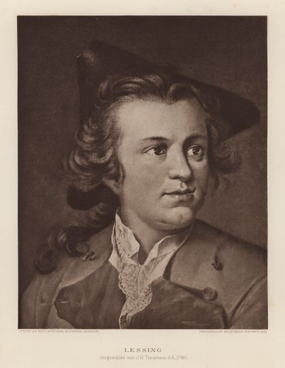 Gotthold Ephraim Lessing, niemiecki dramaturg i filozof (litografia) autorstwa Johann Heinrich Tischbein