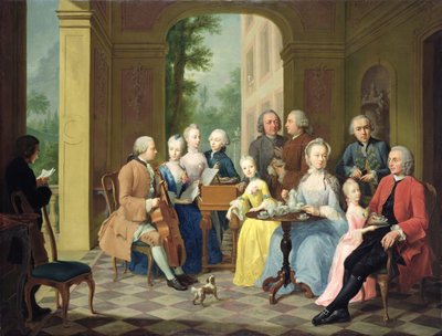 Portret rodziny Timmermannów, 1758 autorstwa Johann Heinrich Tischbein