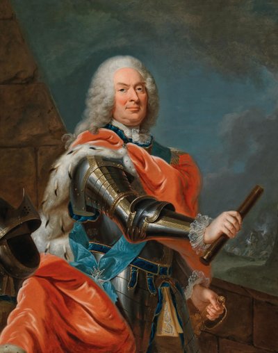 Portret Wilhelma VIII, landgrafa Hesji-Kassel 1682-1760. autorstwa Johann Heinrich Tischbein the Elder