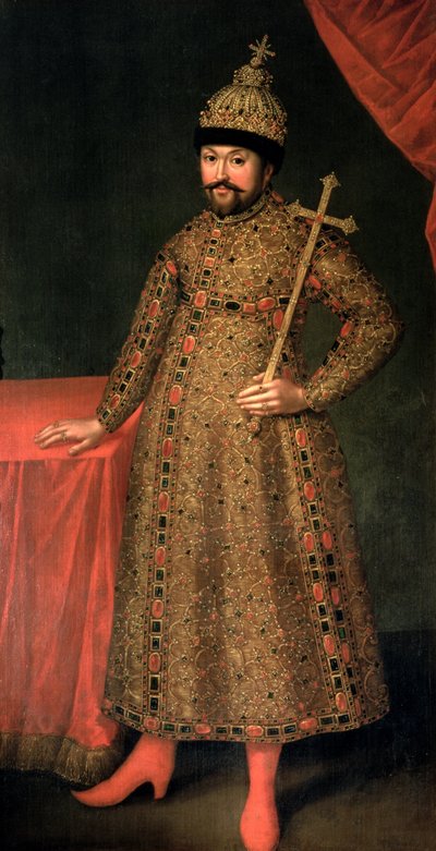 Portret cara Michała III Fiodorowicza (1596-1645), 1728 autorstwa Johann Heinrich Wedekind