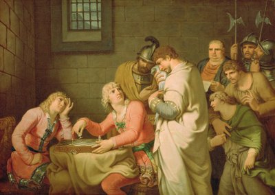 Konrad Szwabski i Fryderyk Badeński oczekujący na wyrok, 1785 r. autorstwa Johann Heinrich Wilhelm Tischbein