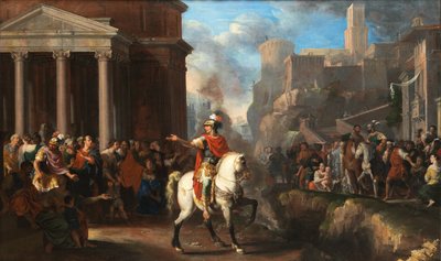 Johann Heiss Marcus Curtius pogrąża się w otchłani autorstwa Johann Heiss