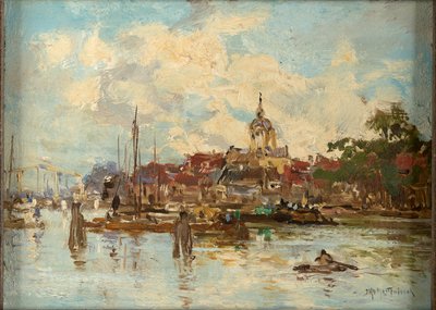 Amsterdam (olej na panelu) autorstwa Johann Hendrik Mastenbroek