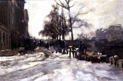 Zima, Rotterdam autorstwa Johann Hendrik Mastenbroek