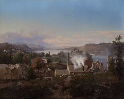 Poughkeepsie Iron Works (piec Becha), 1856 autorstwa Johann Herman Carmiencke