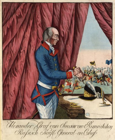 Feldmarszałek Generalissimus Książę Aleksander Suworow 1729-1800, c. 1790. autorstwa Johann Hieronymus Loeschenkohl