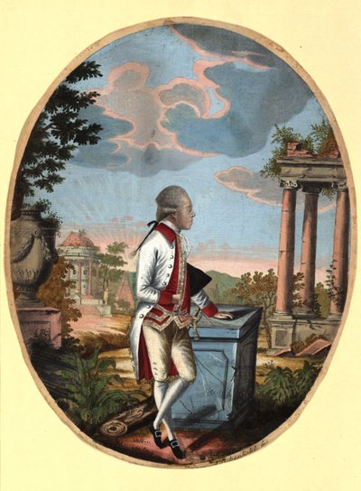 Wielki książę Paweł Rosji 1754-1801, później car Paweł I, 1782. autorstwa Johann Hieronymus Loeschenkohl