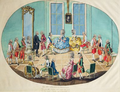 په 1782، 1783 کې په ویانا کې د نوي کال جشن (د wc سره د مسو نقاشي) پولی autorstwa Johann Hieronymus Loeschenkohl