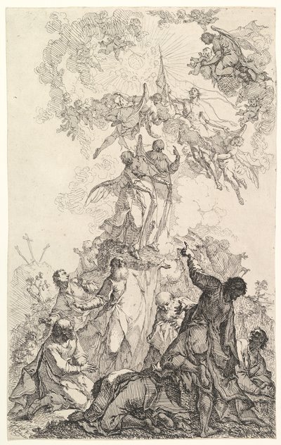 Wniebowstąpienie Chrystusa, ca. 1750. autorstwa Johann Ignatz Zimbal