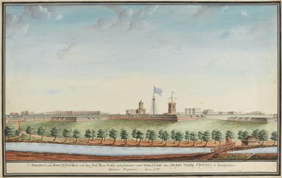 Prospect vom Fort St George autorstwa Johann Jacob Ludewig Rothmeyer