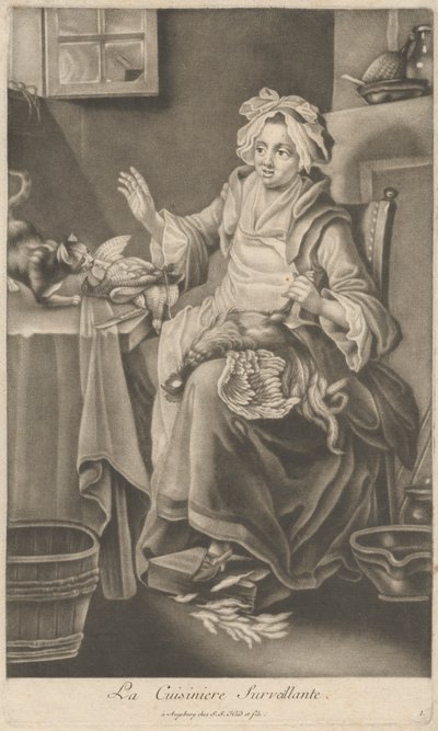 Nadzorujący kucharz autorstwa Johann Jacobus Haid