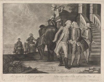 Odejście syna marnotrawnego autorstwa Johann Jacobus Haid