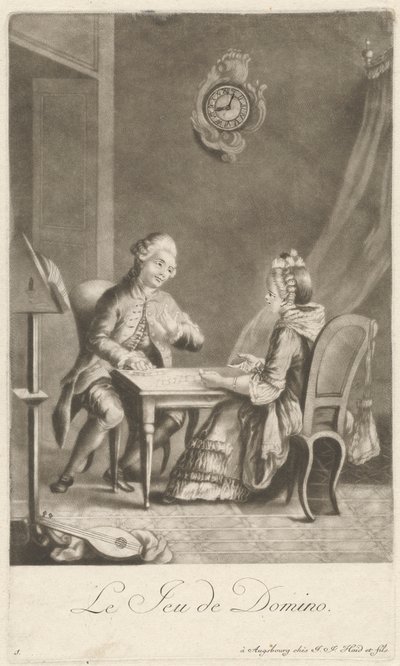 Gra w domino autorstwa Johann Jacobus Haid