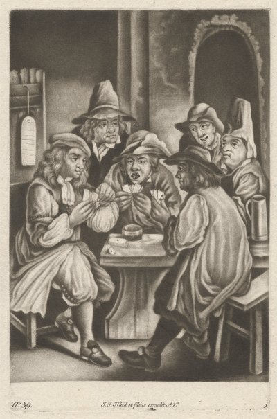 Karty do gry mężczyzn autorstwa Johann Jacobus Haid