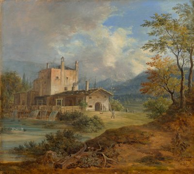 Żelazny młot w górach autorstwa Johann Jakob Dorner der Jüngere